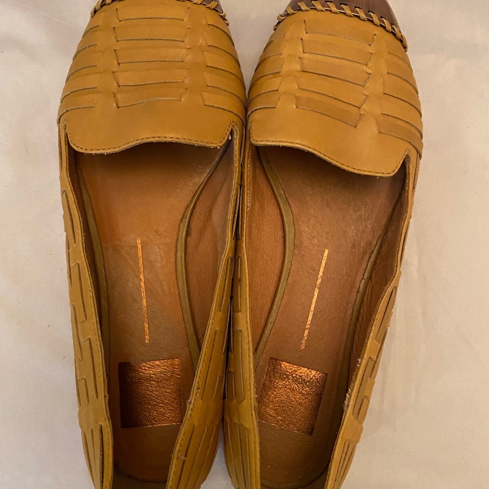 Dolce Vita Leather Tan Loafer with Bronze tip size 8M - Picture 7 of 16